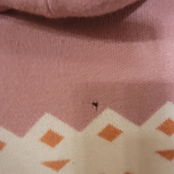 Torrid Multi-Colored Orange, Pink and Off-White Hooded Open-Front Cardigan - Picture 6 of 7